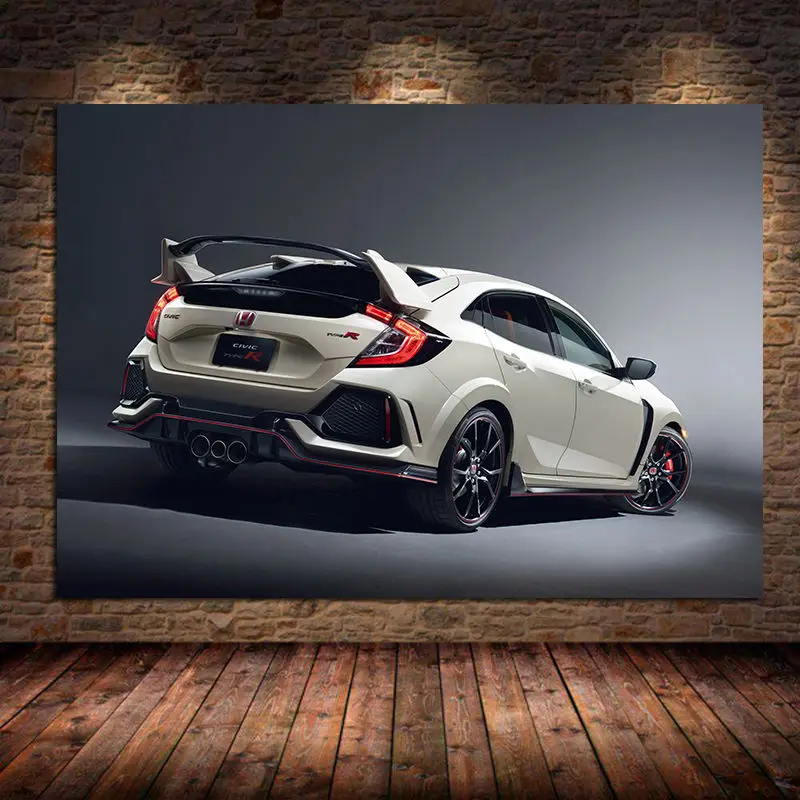 Modern Honda CIVIC Type R Sport Car Vehicle Posters Canvas Painting and Prints Wall Art Pictures for Living Room Home Decoration