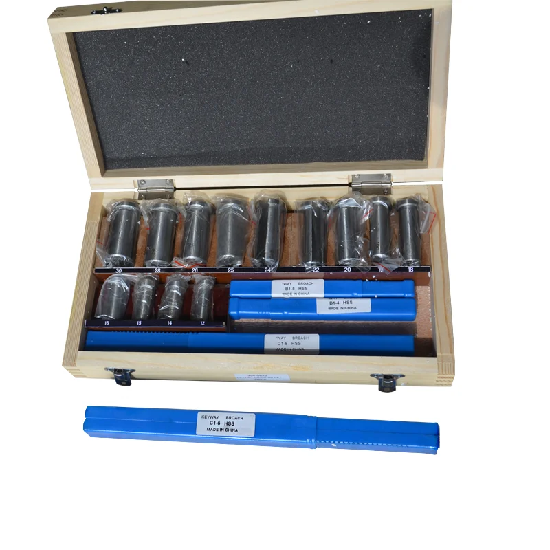 Hss Groove Keyway Broaches Conjunto Bucha Calço Conjunto Sistema Métrico 1230 Hss Ferramenta Keyway Faca para Máquina Cnc 22 Peças