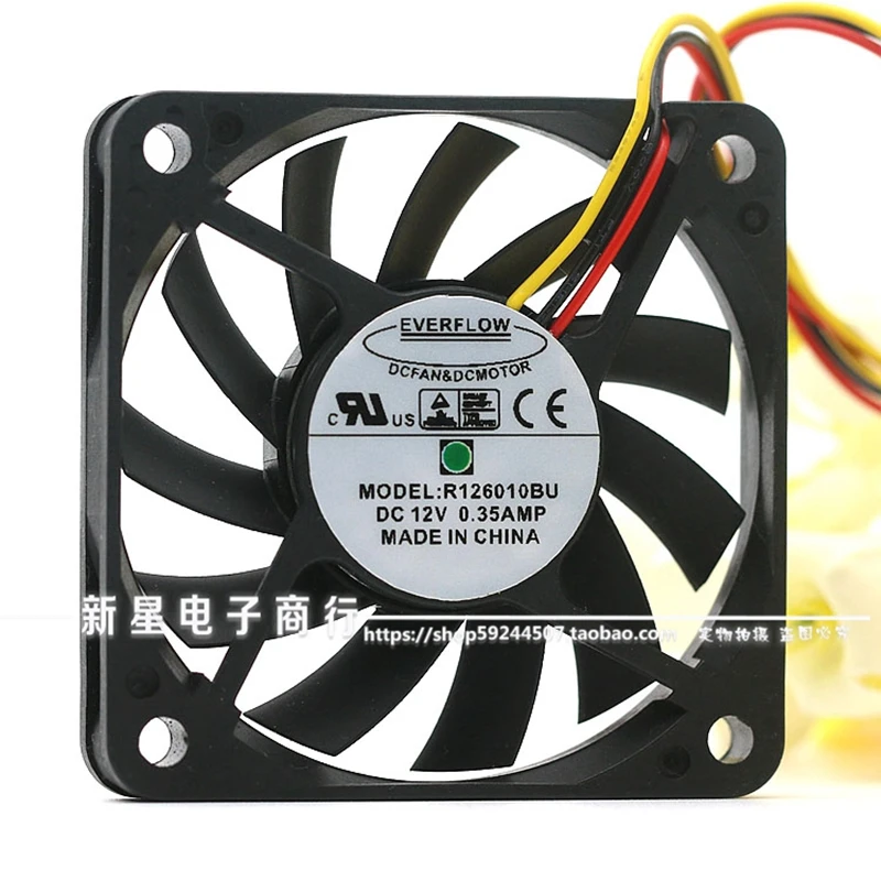 

New original R126010BU 6010 6CM 12V 0.35A double ball high wind volume ultra-thin cooling fan