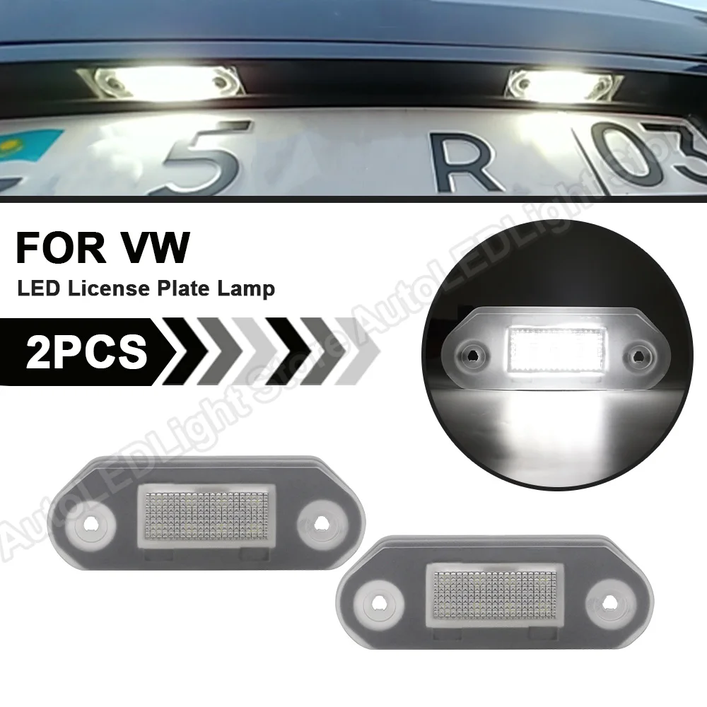 

2PC LED License Plate Light For VW Gol G3 Golf III Golf 3 Variant Vento Cabrio For Skoda Octavia MK1 No Error Number Plate Light