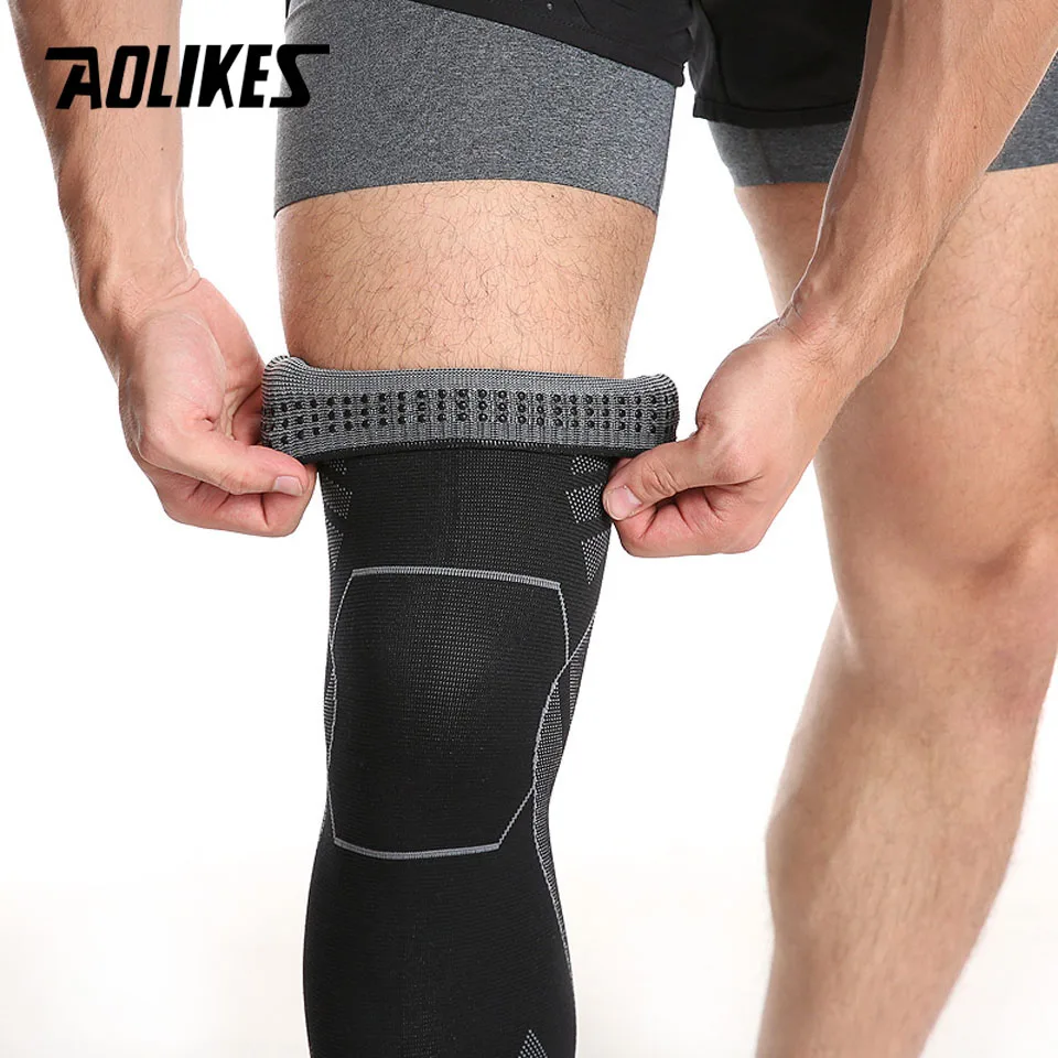 AOLIKES 1PCS Knee Protector Elastic Knee Support Brace for Running, Basketball, Volleyball, Football,Cycling Knee Pads