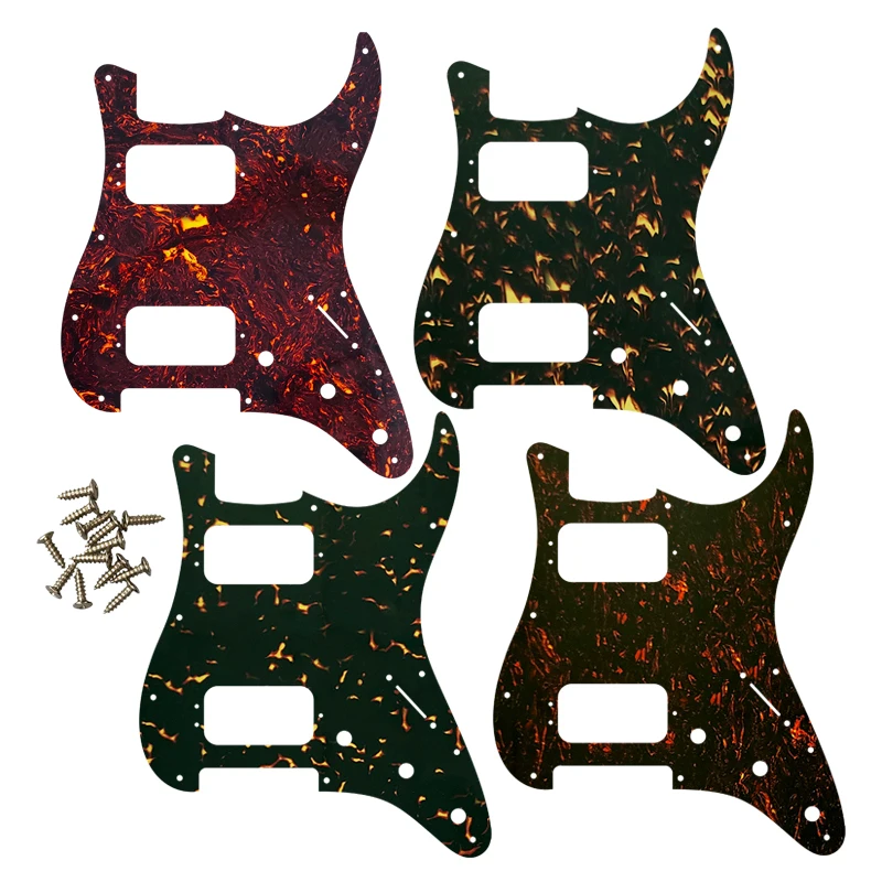 

Xin Yue Custom Guitar Parts - For 72' 11 Screw Hole Standard St Deluxe Humbucker HH Guitar Pickguard Scratch Plate Flame Pattern