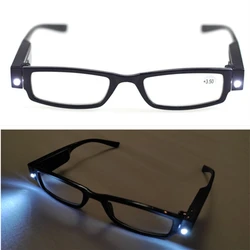 Multi Strength LED Reading Glasses Eyeglass Spectacle Diopter Magnifier Light UP New Drop Shipping