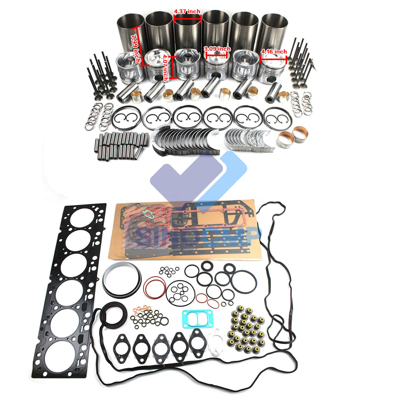 

6D107 Engine Rebuild Kit For Komatsu Excavator