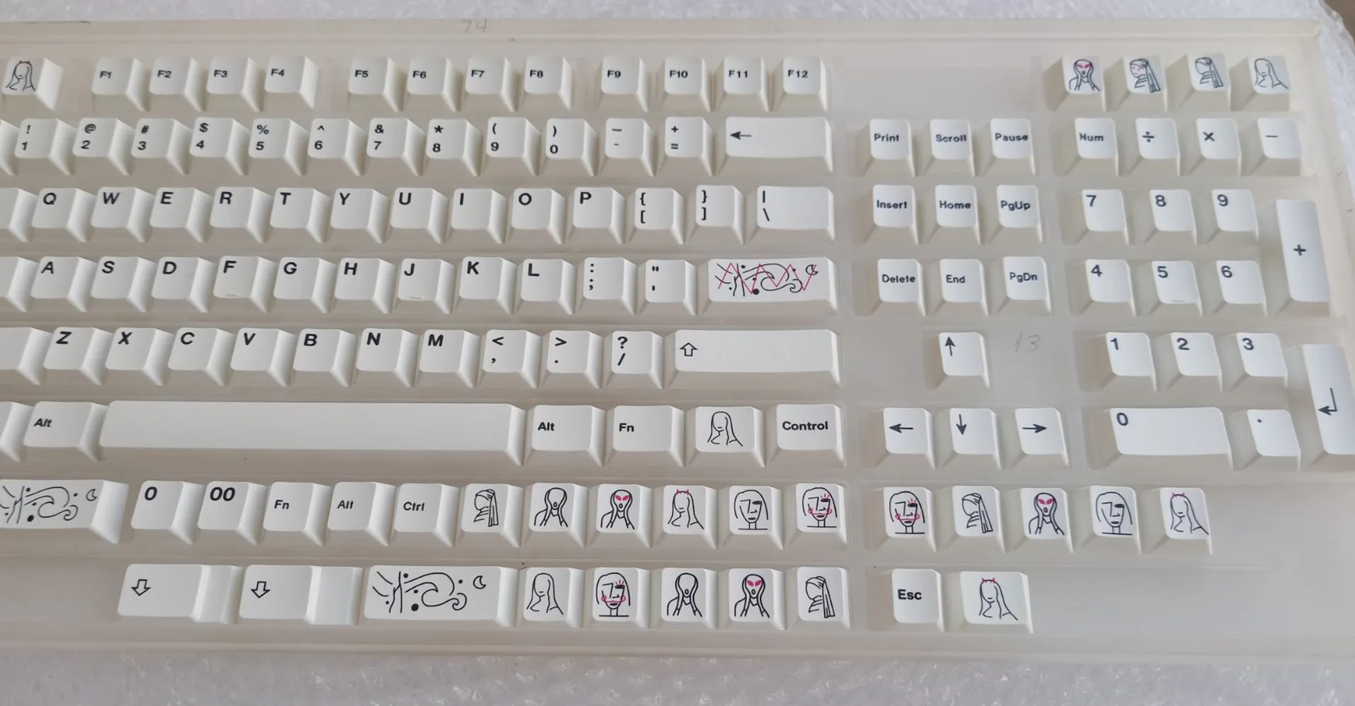 

135 Keys Drawing Board Theme Keycaps PBT Dye Subbed Minimalist White Key Caps For MX Switch Mechanical Keyboard Cherry Profile