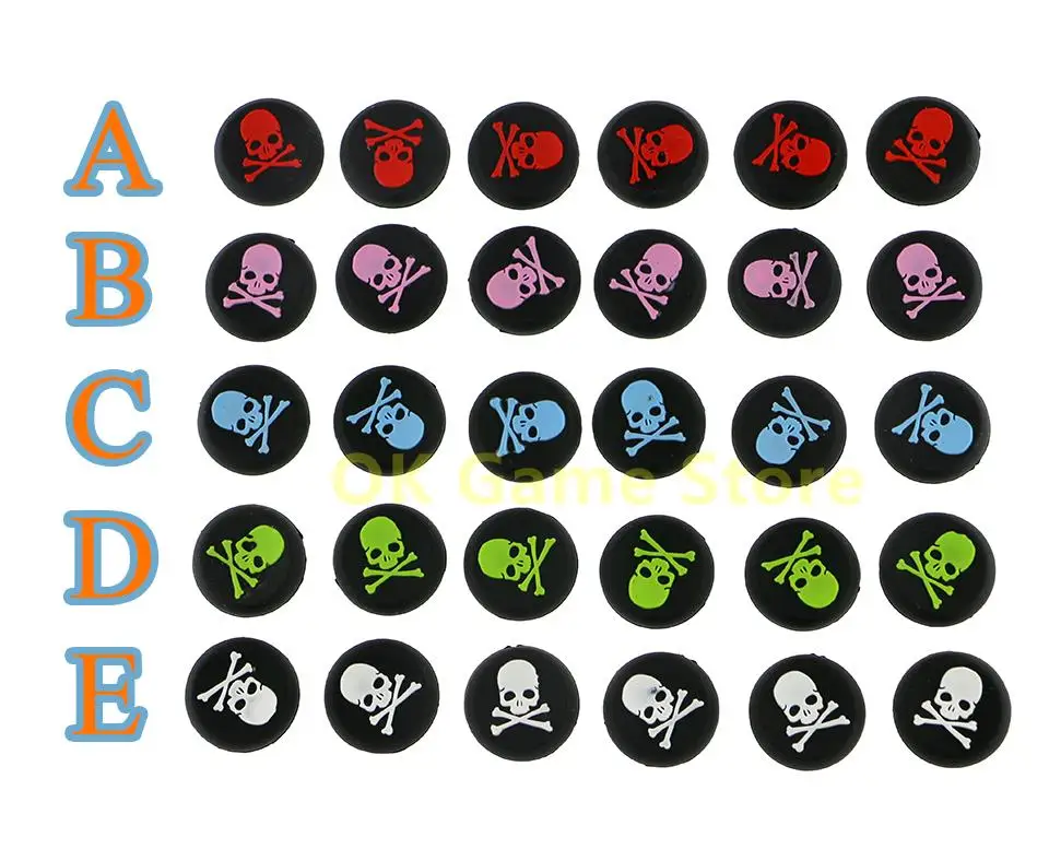 300pcs Skull Thumb Stick Grips Cap Gamepad Joystick Cover Case For Sony PlayStation 4 PS3 PS4 PS5 Xbox One 360 Controller