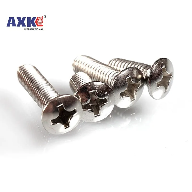 M2 M2.5 M3 M4 M5 M6 GB820 DIN966 A2-70 304 Stainless Steel Cross Recessed Phillips Raised Countersunk Head Half Oval Screw Bolt