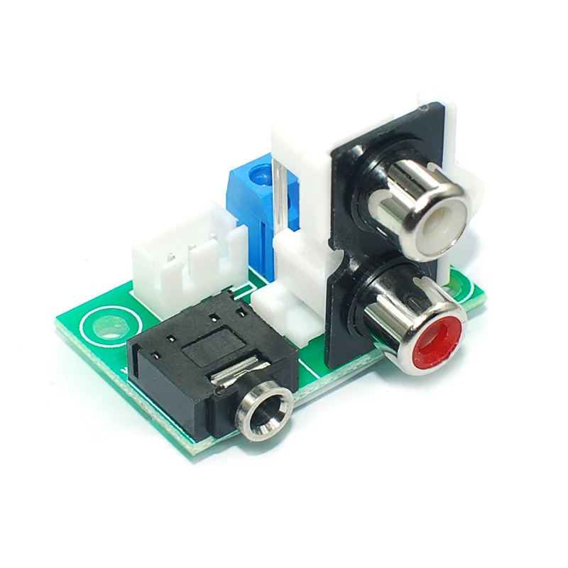 Audio Signal Connector AUX 3.5mm Earphone to XH2.54mm Jack Adapter Board 2RCA Audio Socket To 5.08mm Signal Connection Board