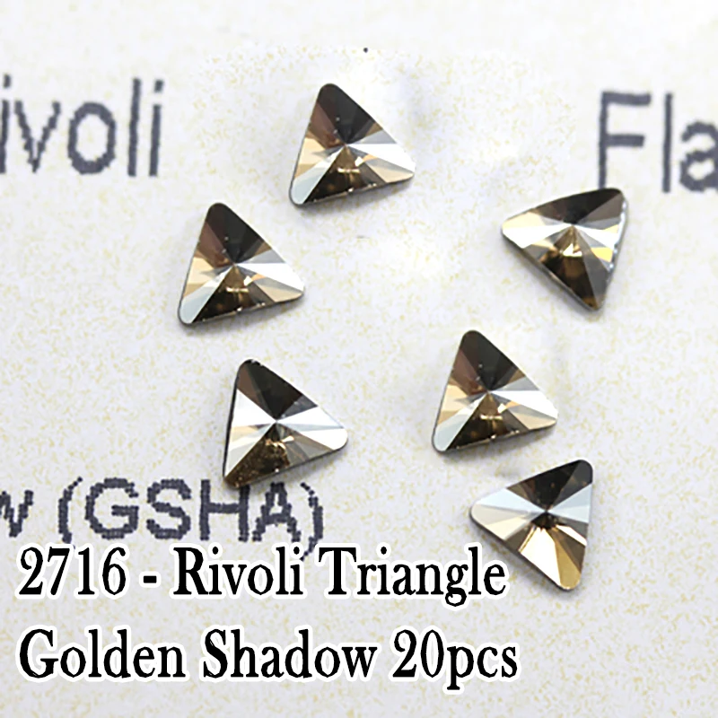 20pcs 5mm Glass Nail Art Rhinestones Mini Triangles AB Colorful Stones Nail Art Garment Charm Crystal Rhinestone 3D Nail Jewelry