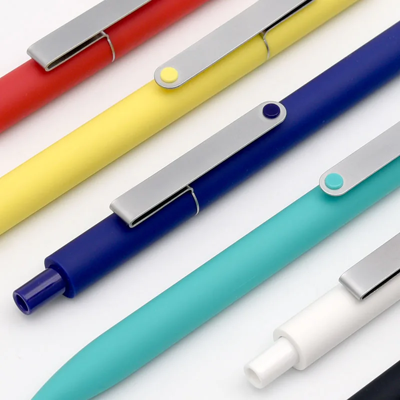 10 قطعة/الوحدة KACO MIDOT انقر هلام قلم 6 ألوان ل 0.5 مللي متر الأسود الأزرق الأحمر الحبر المعادن كليب محايد مدرسة مكتب التموين