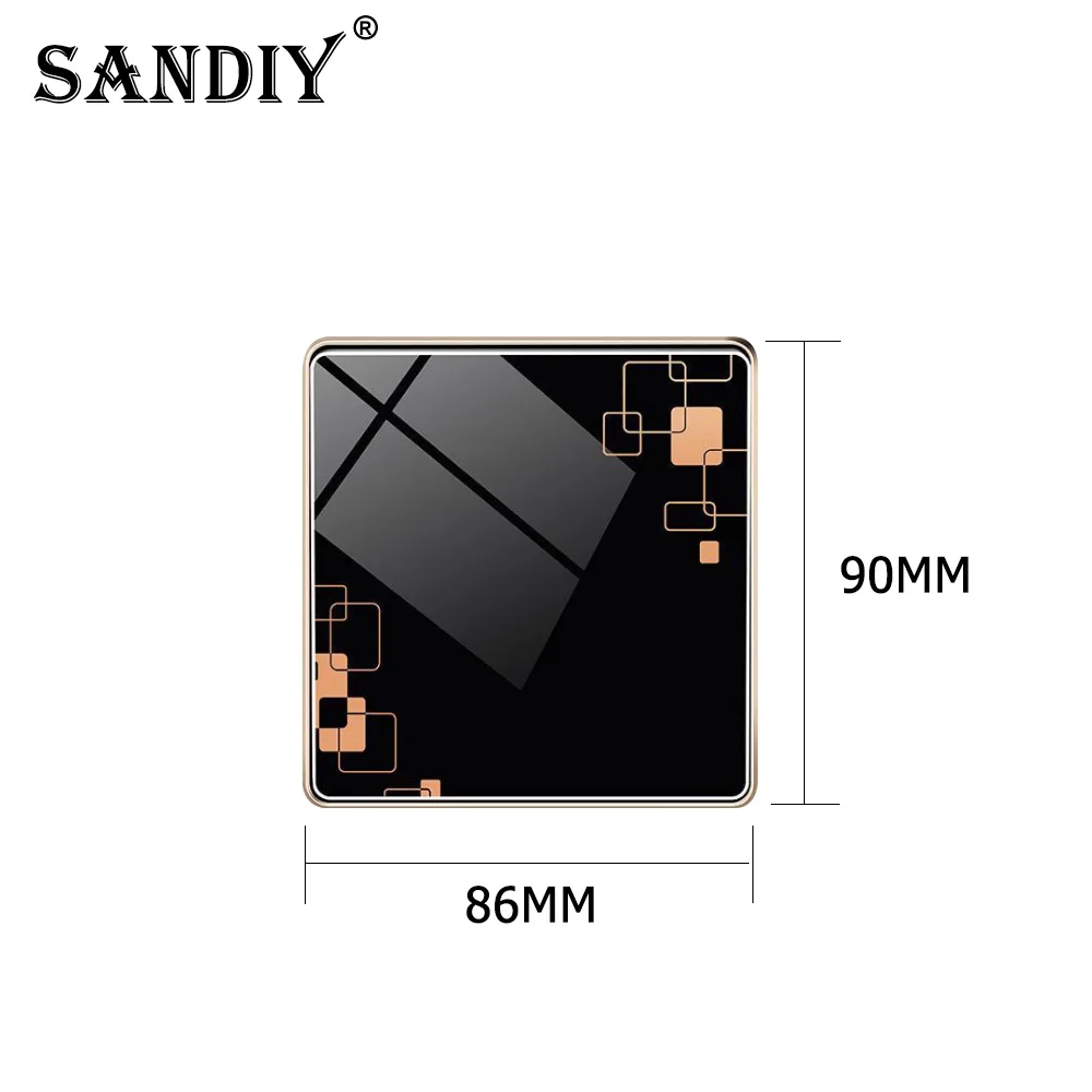 Power Switch Light Wall Switch Socket Embedded Type 86 Creativit Panel 1/2/3/4 Gang 1/2 Way Control Switches On Lights Off Lamps