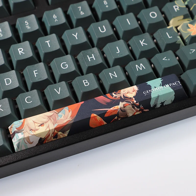 1 Set Kaedehara Kazuha Theme Keycap PBT Dye Sublimation Keycaps Two Dimensional Cartoon Anime Gaming Key Caps For Genshin