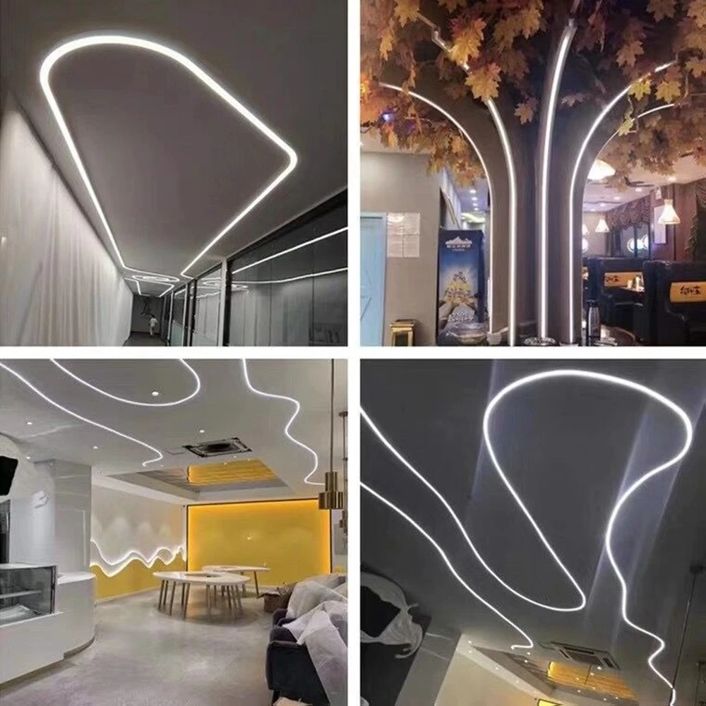 WS2812B WS2811 SK6812 WS2815 LED Neon Rope Tube Silica Gel Flexible Strip Light Soft Lamp Tube IP67 Waterproof For Decoration