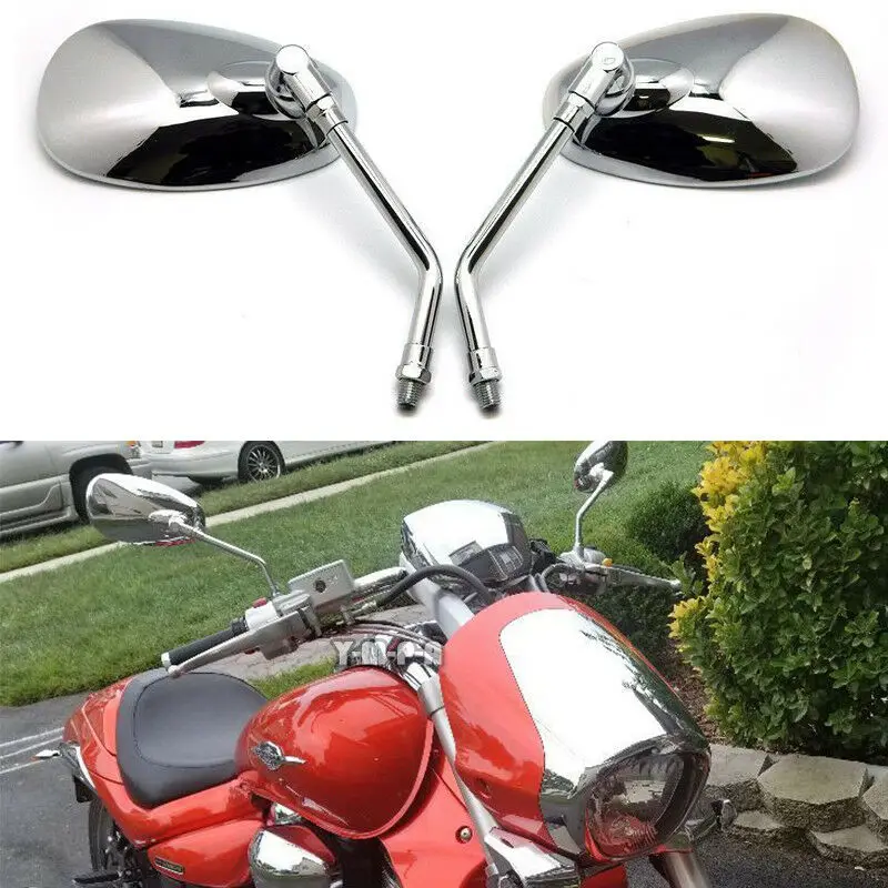 Chrome Rearview Mirrors For Suzuki Boulevard M109R M90 M95 C109R C50 C90 Marauder Intruder Volusia VS VL 750 800 1400 1500