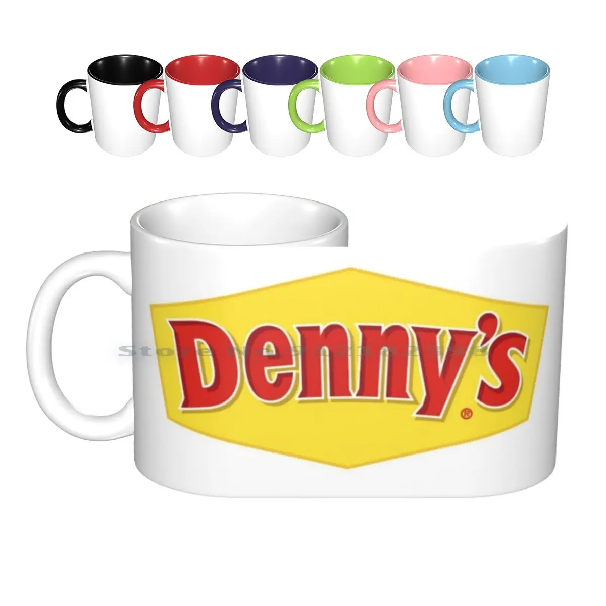 Denny's Burger Ceramic Mugs Coffee Cups Milk Tea Mug Dennys Burger Food Tv Series Dennys Burger Dennys Burger Yummy Creative