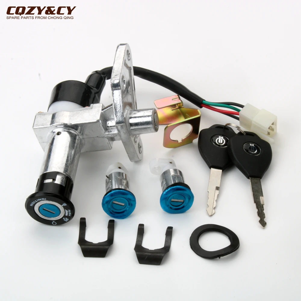 Skuter GY6 przełącznik kluczykowy zestaw z zamkiem dla Jonway Delta Epsilon YY150T-12 125cc 4-suwowy