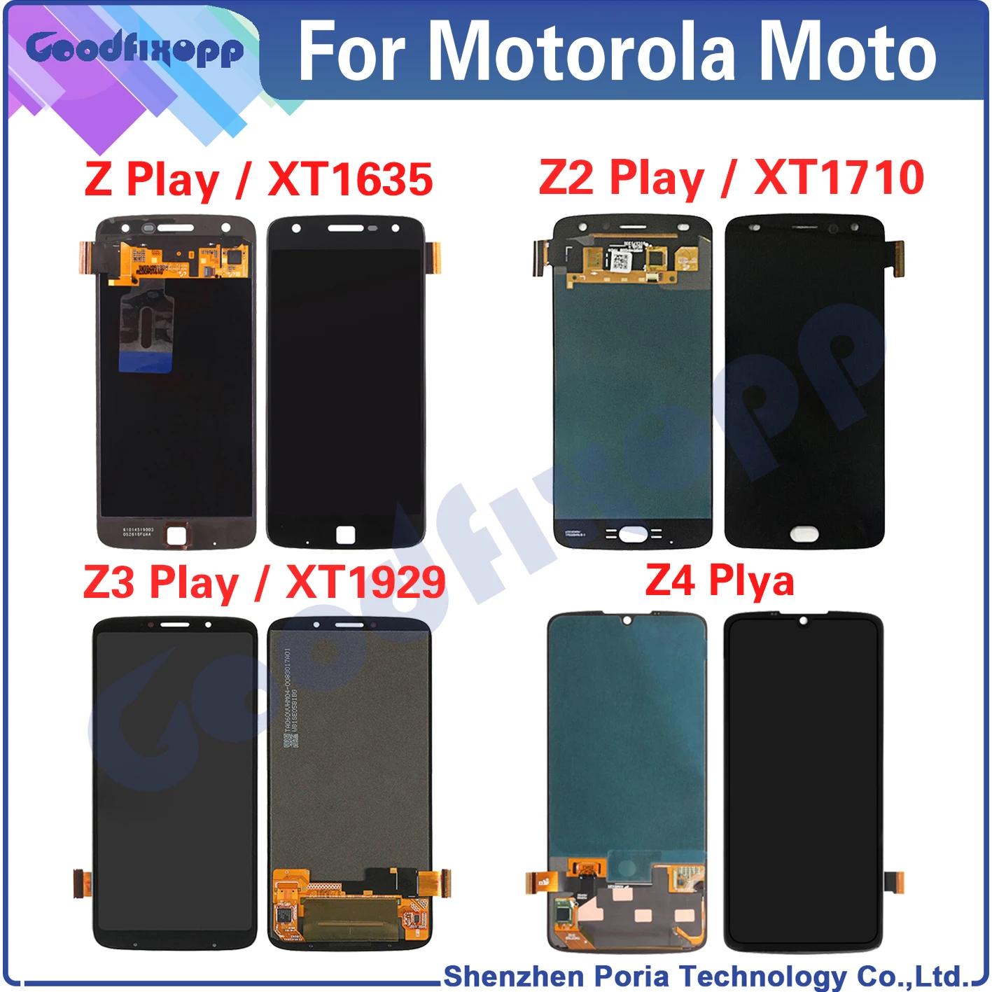 

For Motorola Moto Z Z2 Z3 Z4 Play XT1635 XT1710 XT1929 LCD Display Touch Screen Digitizer Assembly Repair Parts Replacement