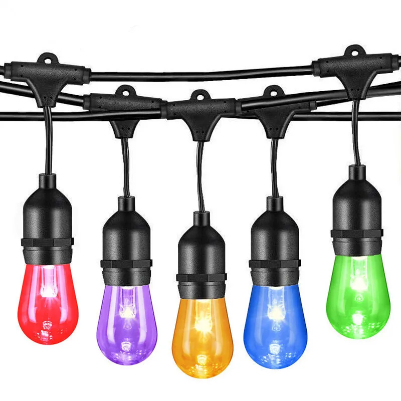 상업 학년 Dimmable RGB 문자열 조명, 색상 파티오 놀이터 공원 안뜰에 대 한 원격 야외 문자열 조명 변경