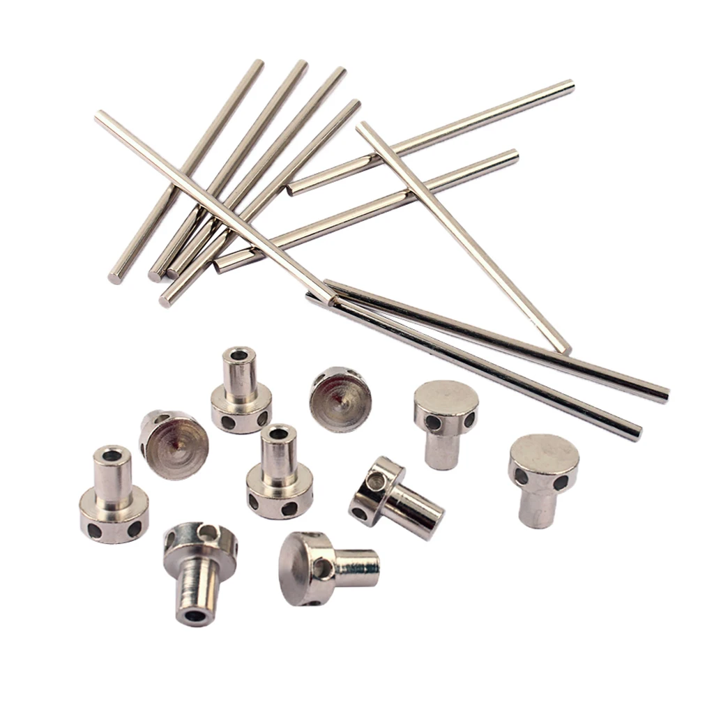 

10 Sets Guitar Spoke Wheel Truss Rod Nut Hat Shape with Steel Bar for Guitar