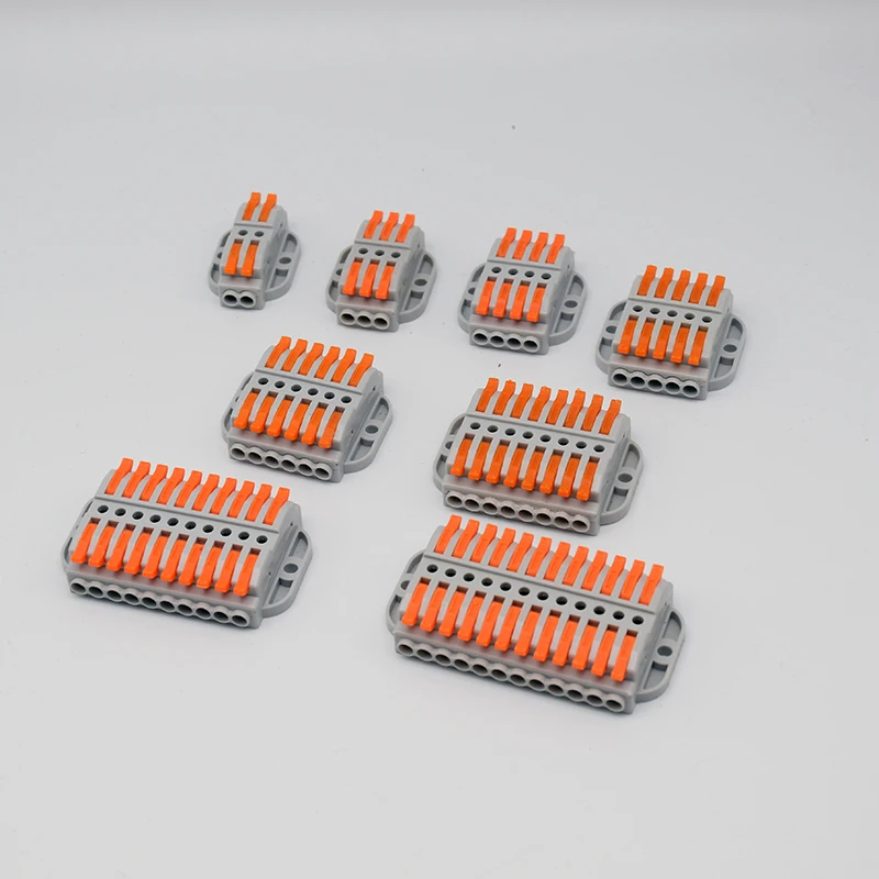 KV223 2/3/4/5/6/8/10/12Pin Docking Fast Universal Compact Connectors Wiring Conductor Push-in Terminal Block LED Connector