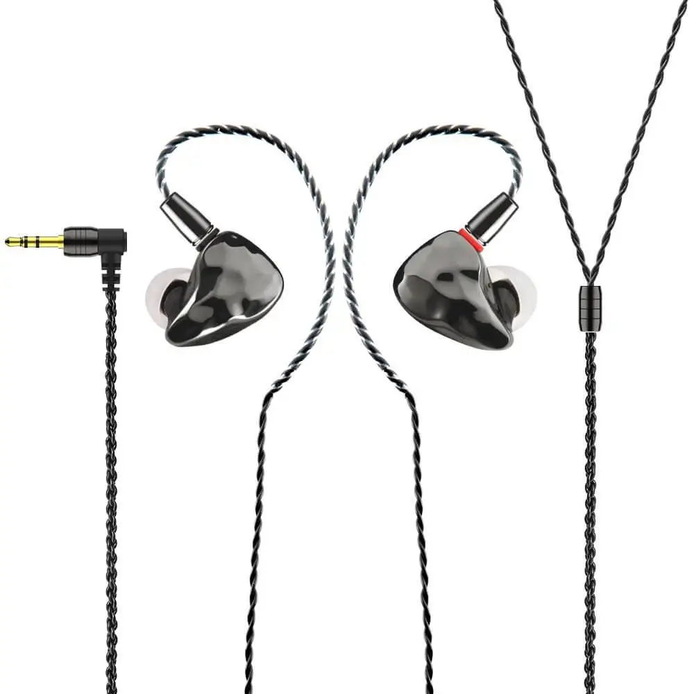 IKKO Obsidian OH10 Knowles 33518 1BA + 1 Dinâmico 2 vias híbrido 2 pinos 0,78 mm destacável monitor de música HiFi fones de ouvido intra-auriculares