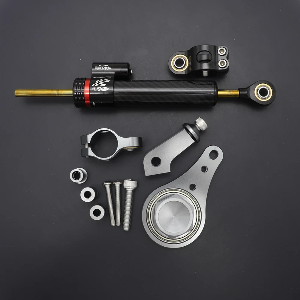Artudatech Motorfiets Stuurdemper Stabilizer met Beugel Ondersteuning Voor Kawasaki ZX6R 636 2005 2006 Accessoires