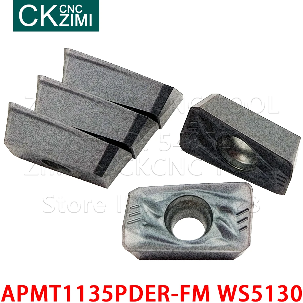 APMT1135PDER-FM WS5130 APMT 1135 PDER كربيد إدراج طحن إدراج أدوات التصنيع باستخدام الحاسب الآلي مخرطة معدنية فهرسة أدوات الفولاذ المقاوم للصدأ