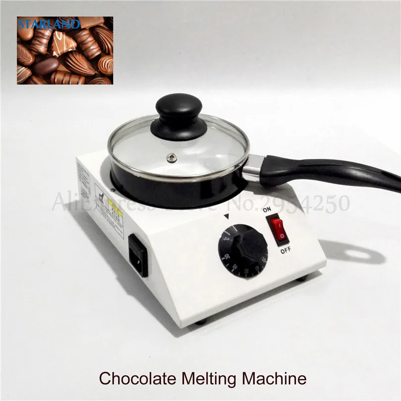 Máquina de derretimento de chocolate elétrica antiaderente único pote de aquecimento de chocolate panela de têmpera cilindro melter pan 220v/110v