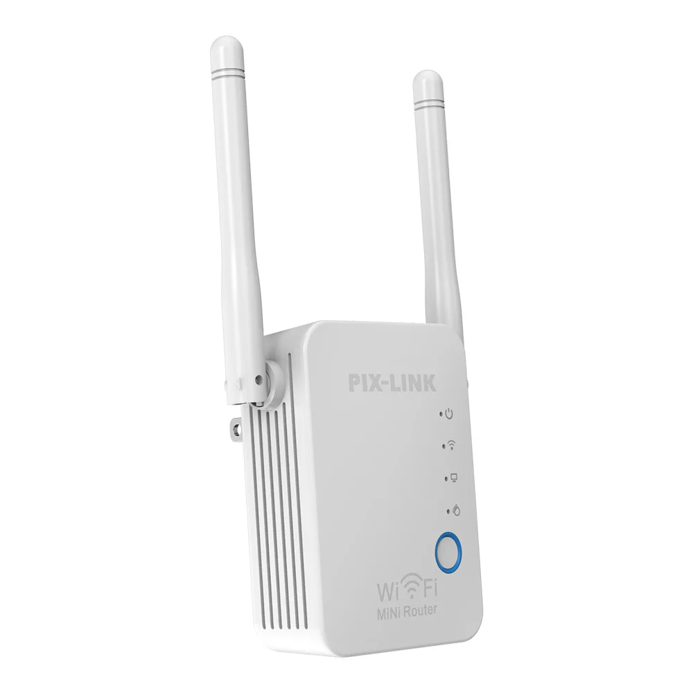 300Mbps PIXLINK Wireless Router WiFi Range Extender Booster Wi-Fi Repeater Network Signal Booster Antennas Easy Setup WR17