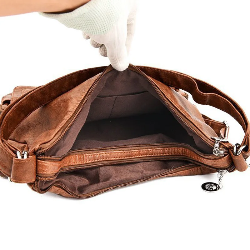 Casual Large Capacity Hobos Bag For Women Travel Shoulder Bags Female Multifunctional Handbag Totes PU Leather Crossbody Bag