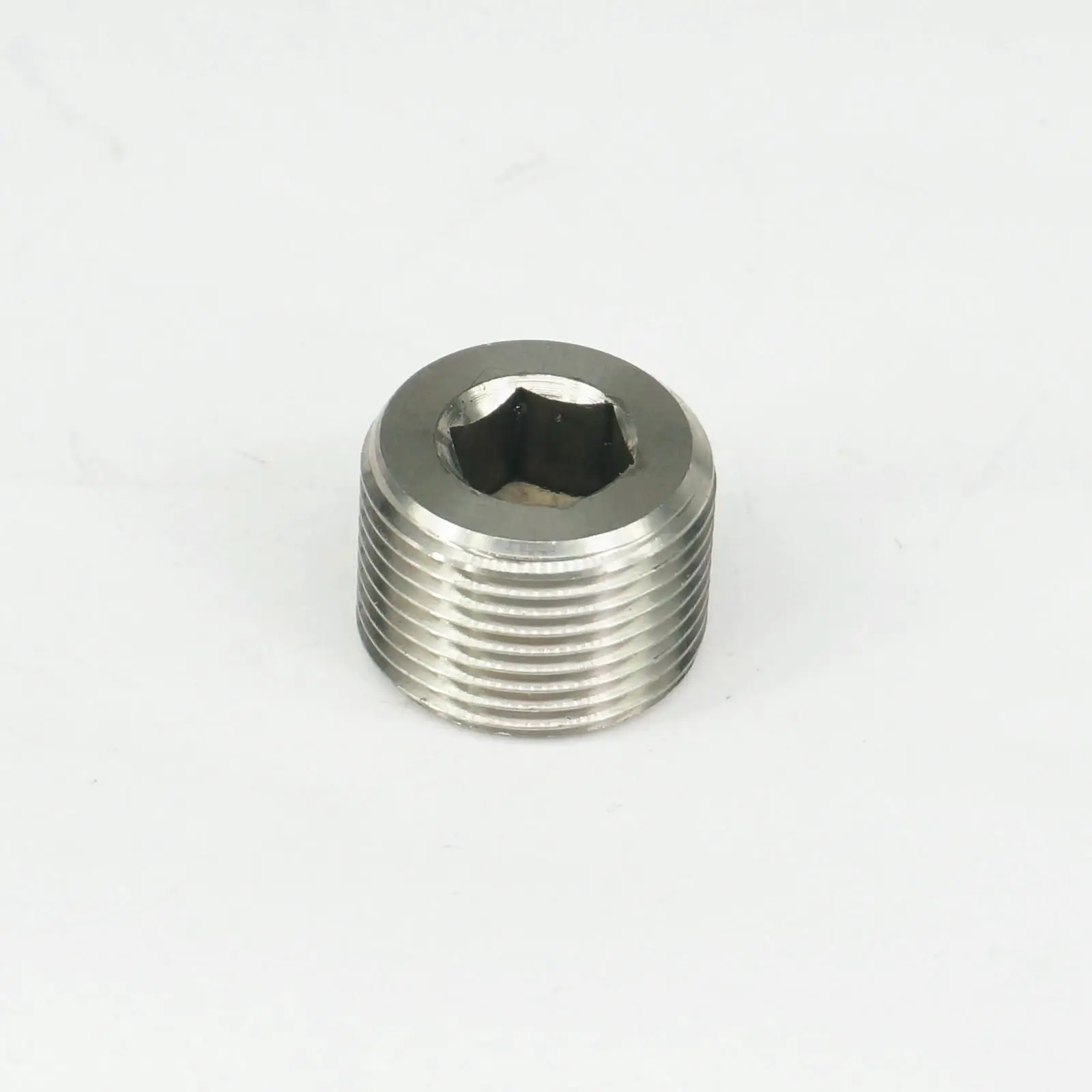 Enchufe de extremo avellanado de acero inoxidable, conector interno de cabeza hexagonal, macho SS304, M22x1.5mm