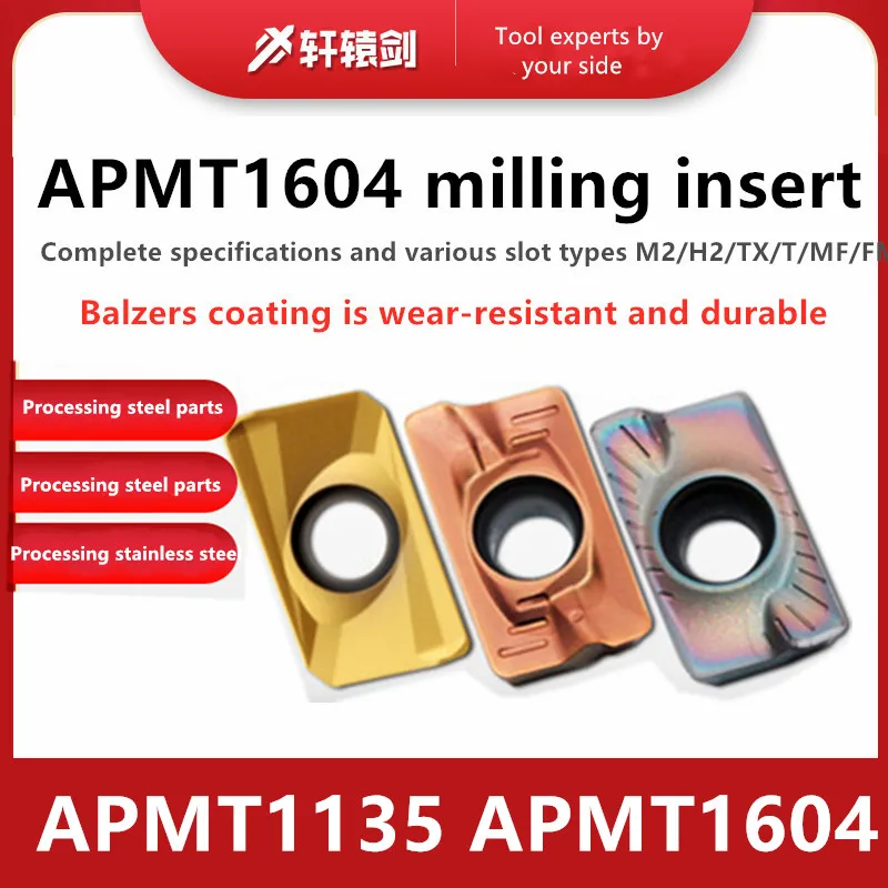 10pcs APMT1135PDER-H2 M2 PR XG20 밀링 인서트 초경 삽입 선반 커터 커터 스테인리스