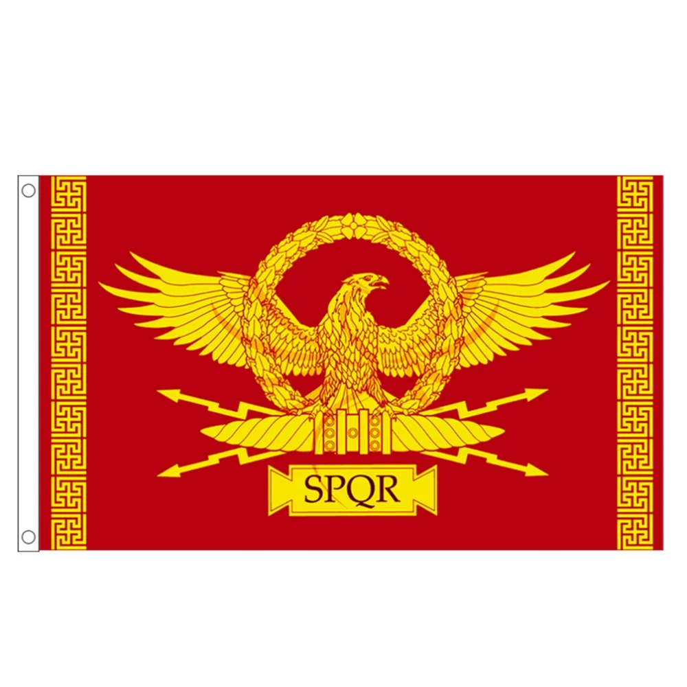 custom flag 90x150cm SPQR Roman Empire Senate and People of Rome Flag high quality polyester hanging flag indoor outdoor decor