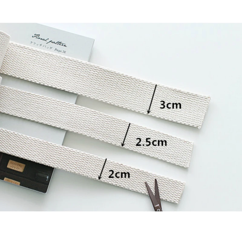 3 Yards 15mm/20mm/25mm/30mm/38mm Beige Canvas Cotton Ribbon Belt Bag Webbing Label Ribbon Bias Binding Tape Diy Craft Projects