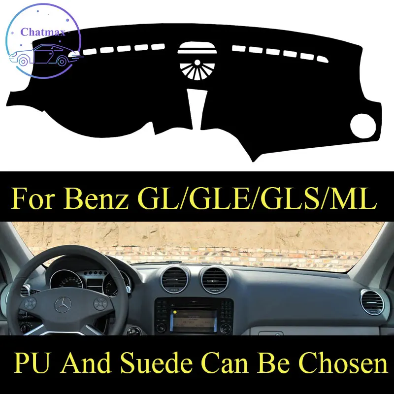 ปรับแต่งสำหรับ Mercedes Benz GL/ML/GLE/GLS 06-20 GL450 ML350คอนโซล PU หนัง Suede Protector Sunshield Pad