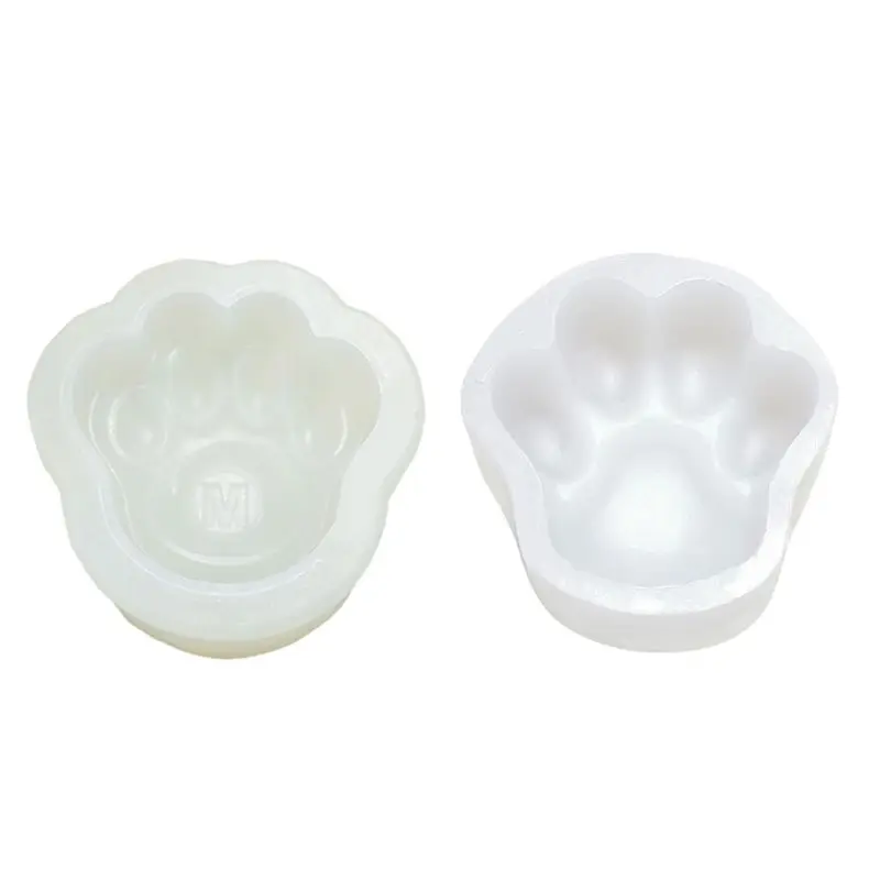 3.5 Inch DIY Large Pet Paw Silicone Mold Dog Cat Paw Print Stepping Stone Concrete Plaster Cake Pan Resin Mold Art Craft