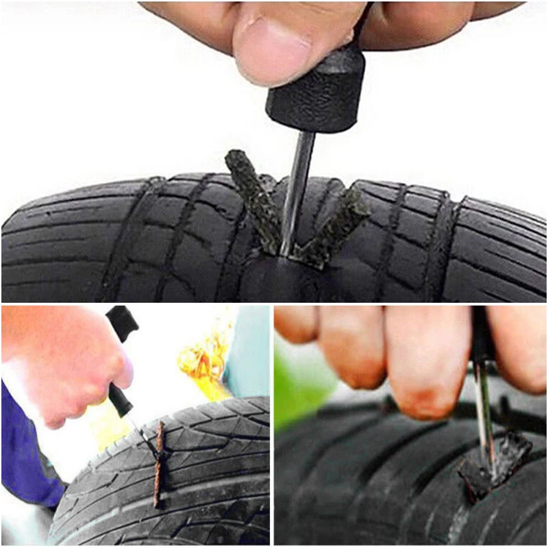 50PCS Tire Repair Strips Plug Tubeless Tire Seal Patch for Car Motorcycle Auto Wheel Tyre Tubeless Quick Repair Tools