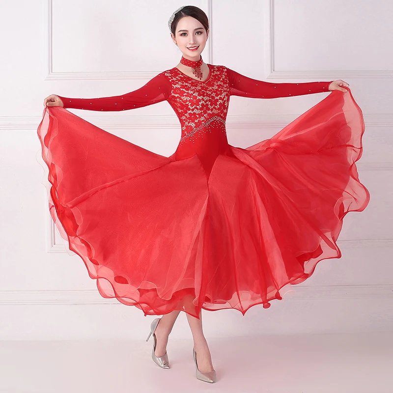 

2021 New ballroom dance competition dress dance ballroom waltz dresses standard dance dress women ballroom dress