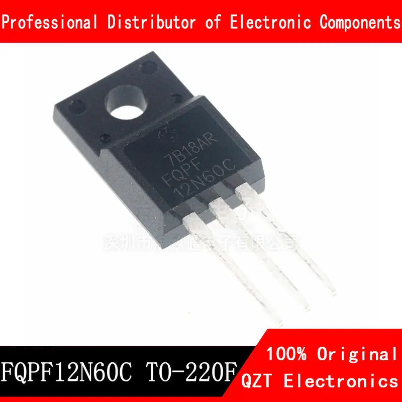 10 шт./лот FQPF12N60C TO-220F 12N60C 12N60 TO220 FQPF12N60 TO-220 MOS FET транзистор, новая оригинальная модель