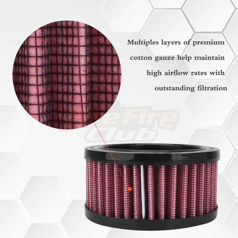 Motorcycle Universal Replacement Air Cleaner Intake Filter Red For Harley Sportster XL 883 1200 48 2004 -2018