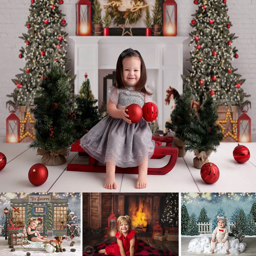 

Christmas photography backdrop Vintage fireplace brick Photo Booth Background Living room Kitchen Photographic Studio Photocall