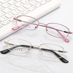 New Memory Titanium Alloy Spectacle Frames Men's Simple Business Eyeglasses Ladies Light Luxury Art Myopia Eyewears Y9846