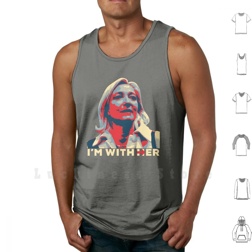 I& # 39 ; M With Her Marine Le Pen Tank Tops Weste 100 % Baumwolle Marine Le Pen Marine Le Pen Front National Fn Front National