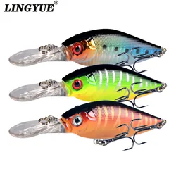 LINGYUE 1PCS Hard Plastic Minnow Fishing Lure 11cm 12g Slow Sinking Wobblers Long Shot Crankbaits Isca Artificial Bait Pesca