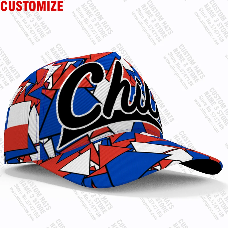 Chile Baseball Caps Free 3d Custom Made Name Number Team Logo Cl Hat Chl Republic Travel Spanish Nation De Chilean Flag Headgear