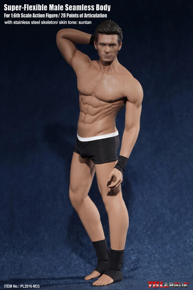 PHICEN PL2015-M33 steel-bone-encapsulated bodybuilding muscle male body 1:6 soldier's body painting model can be used as a doll