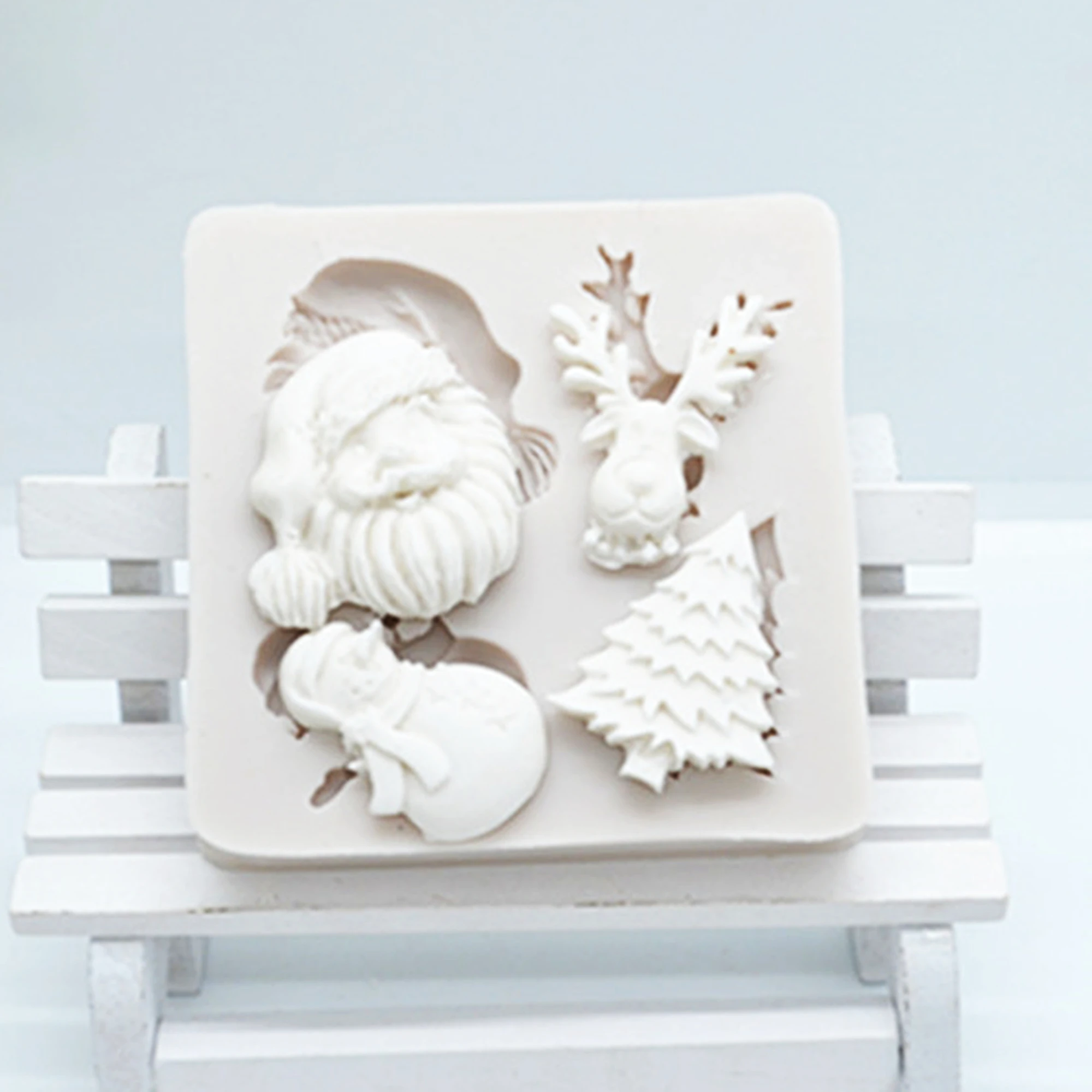 Santa Claus Silicone Resin Mold Kitchen Baking Tools DIY Chocolate Cake Pastry Candy Fondant Molds For Decoration