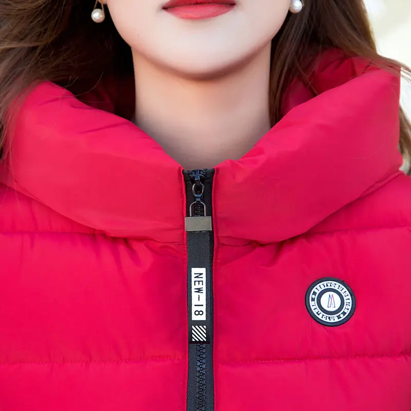 Women DTSTARZG Parkas Winter Coat Casual Thicken Warm Hooded Padded Jackets Female Solid Colorful Styled Outwear Snow Jacket