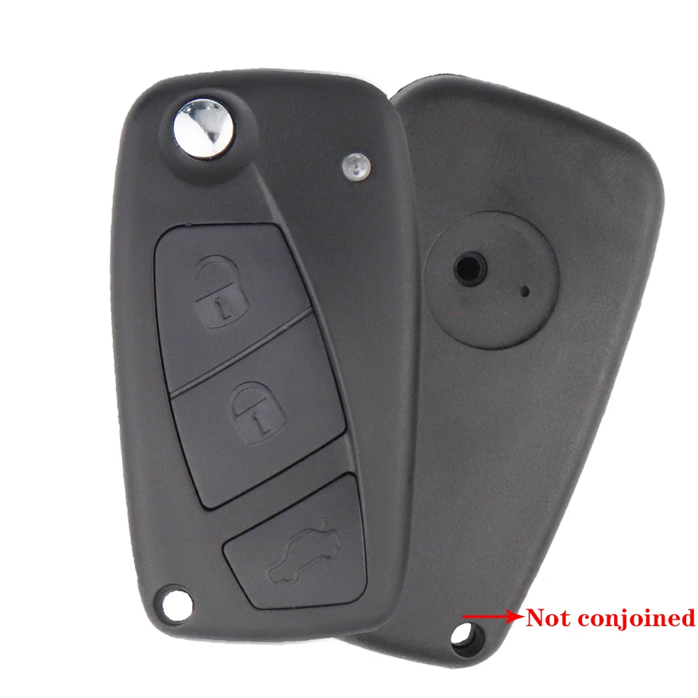 YIQIXIN 3 Buttons Folding Remote Car Cover Key Shell For Fiat Punto 500 Ducato Stilo Panda Idea Doblo Bravo Iveco Uncut Blade