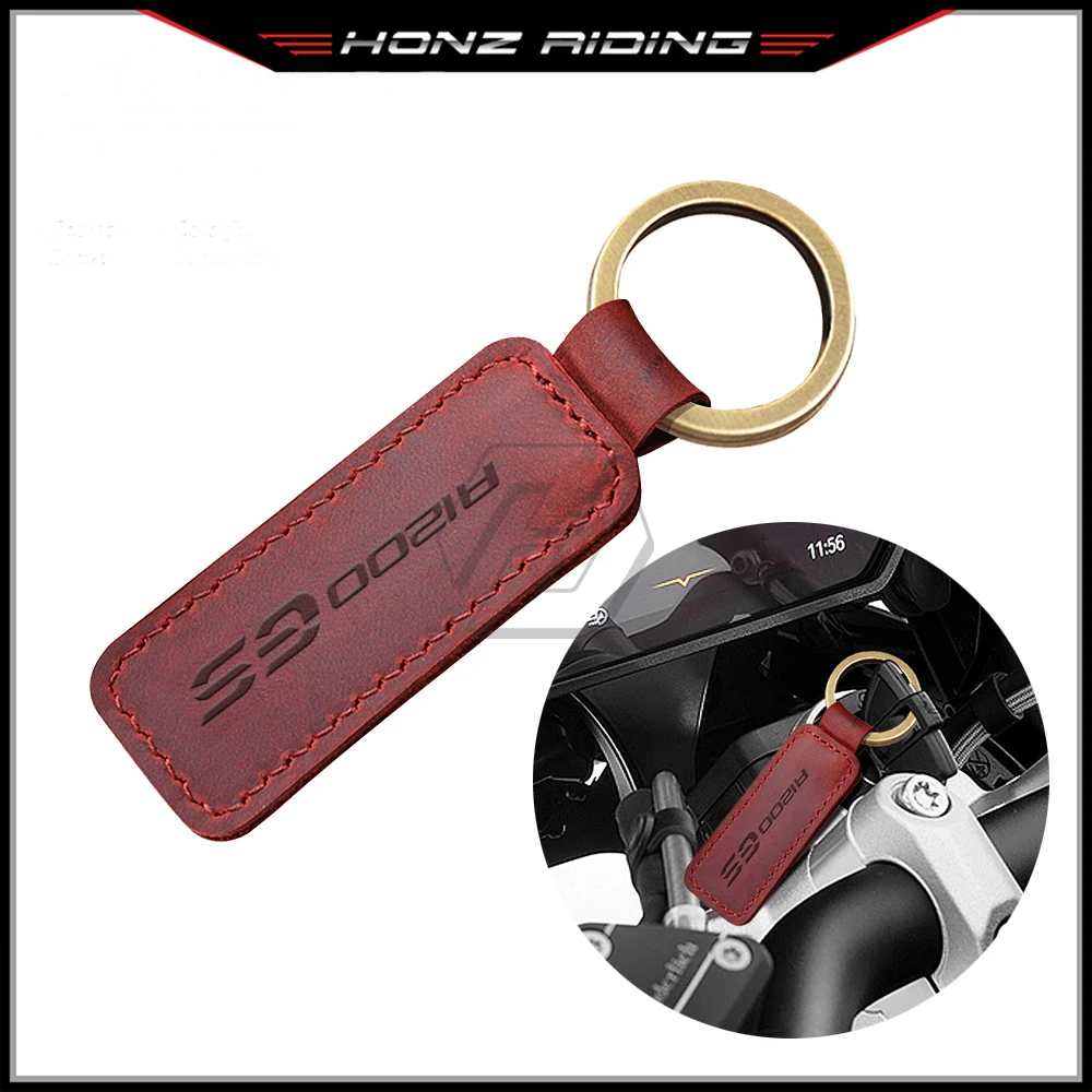 For BMW GS 1200 Key R1200GS Adventure Rally Motorcycle Keychain Cowhide Key Ring